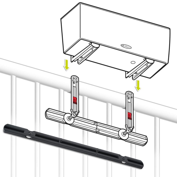 Stabiliseringsskinne for balkongbrakett