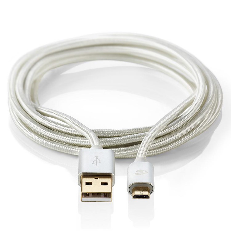 Lang USB-kabel i stoff