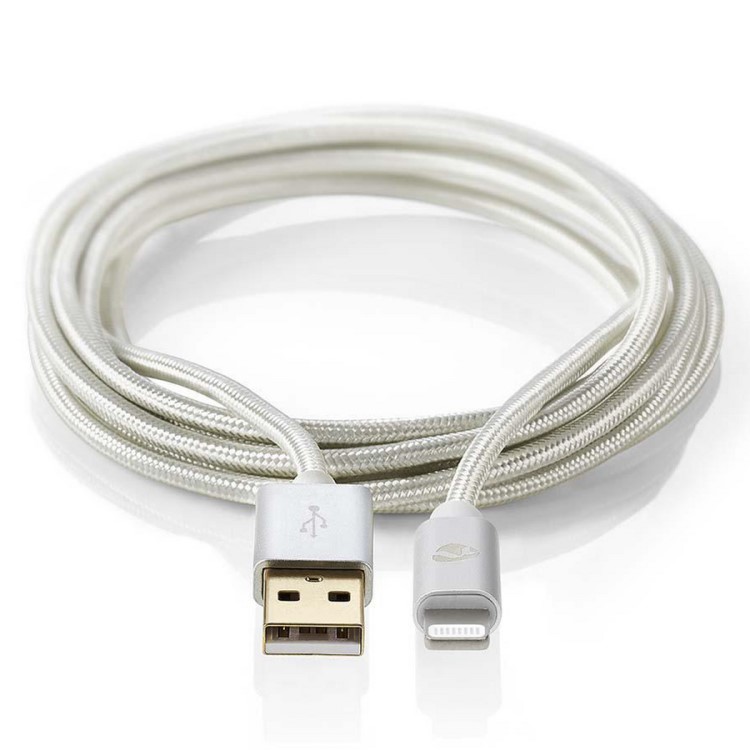 Lang USB-kabel i stoff