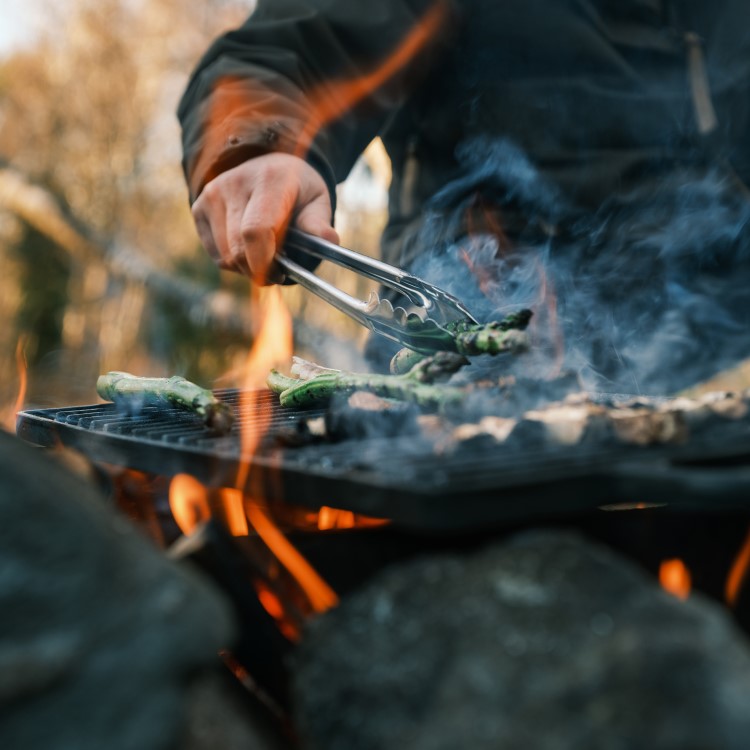 Satake vendbar grill- & stekeplate i støpejern